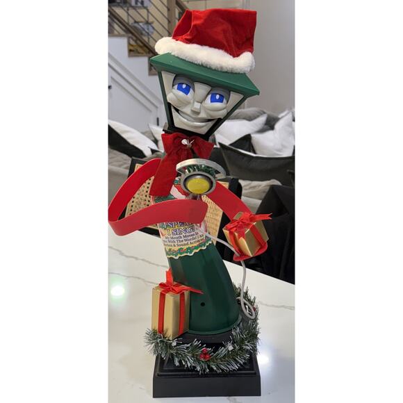 Telco Frank E Post Animated Christmas Singing Lamp Post 22" Vintage 1998 Working - Picture 1 of 3